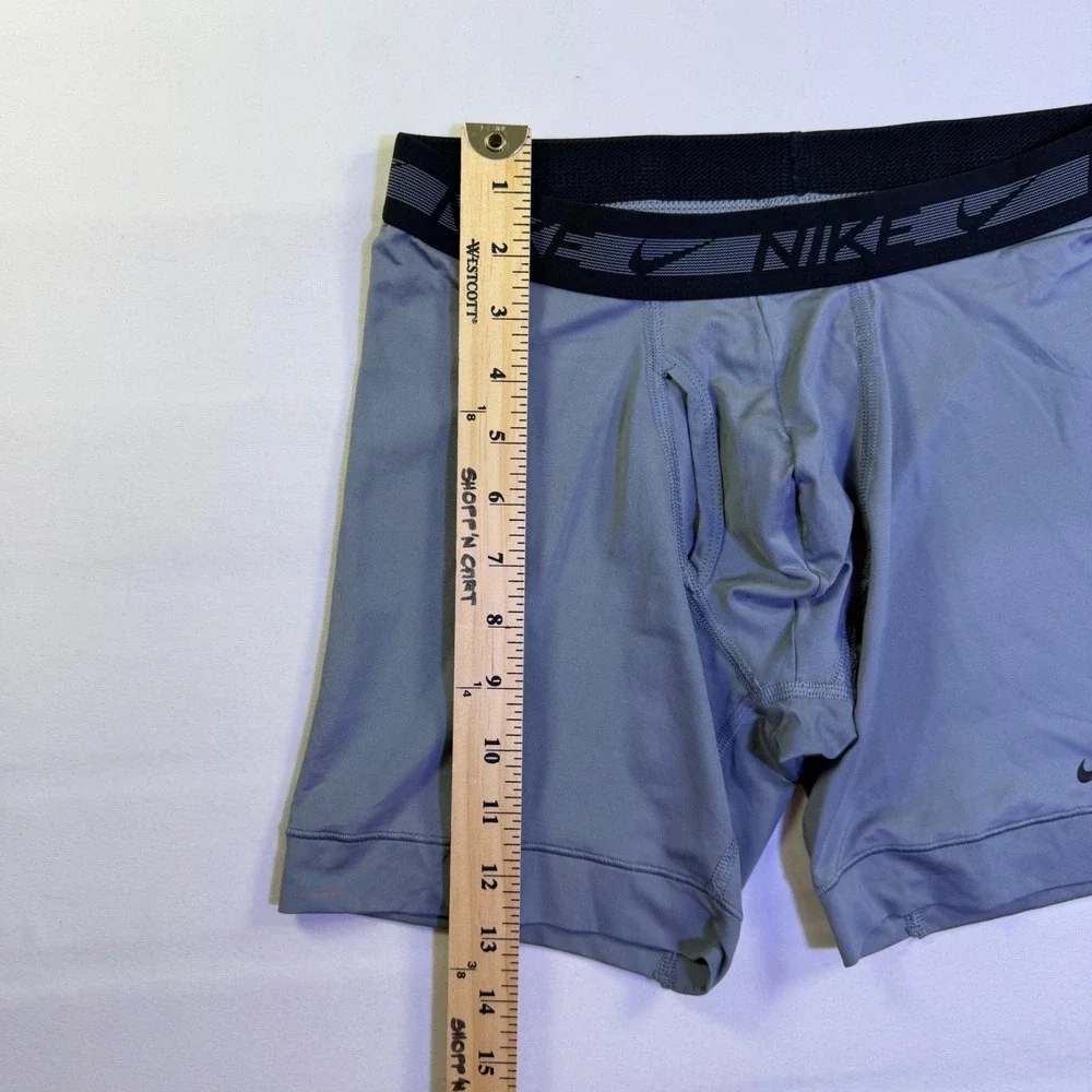 Nike Pro Dri-FIT Mens Gray Boxer Briefs Performance Underwear Size Small